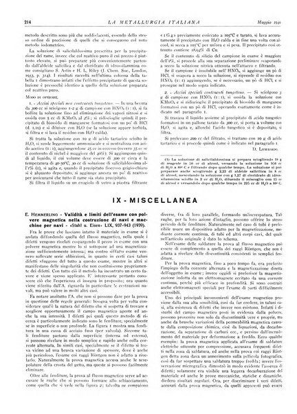 La metallurgia italiana rivista mensile