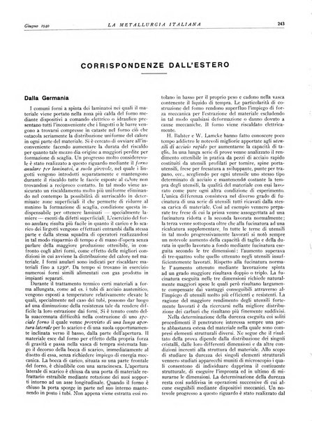 La metallurgia italiana rivista mensile