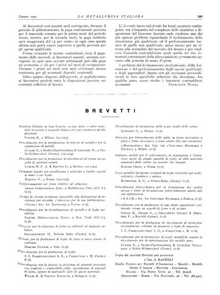 La metallurgia italiana rivista mensile