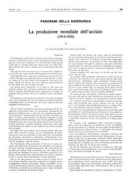 La metallurgia italiana rivista mensile