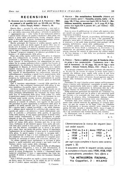 La metallurgia italiana rivista mensile