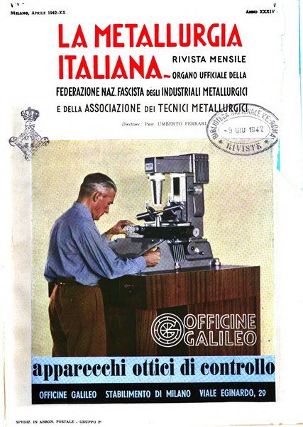 La metallurgia italiana rivista mensile