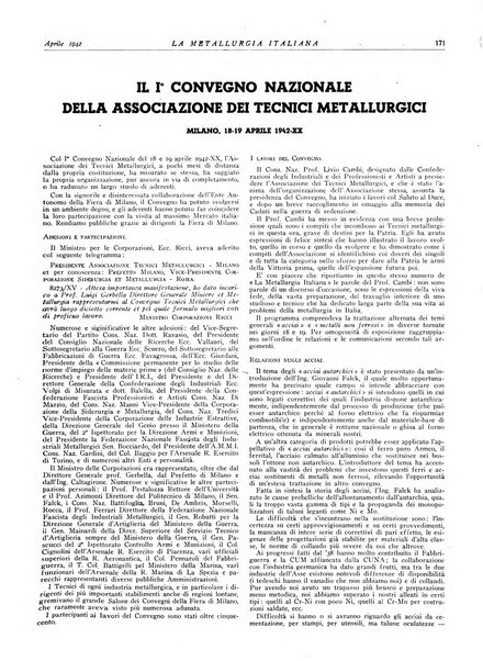 La metallurgia italiana rivista mensile