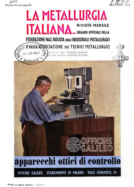 La metallurgia italiana rivista mensile