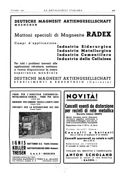 La metallurgia italiana rivista mensile