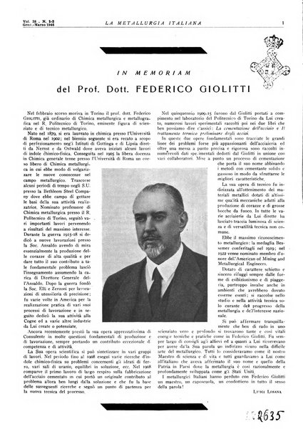 La metallurgia italiana rivista mensile