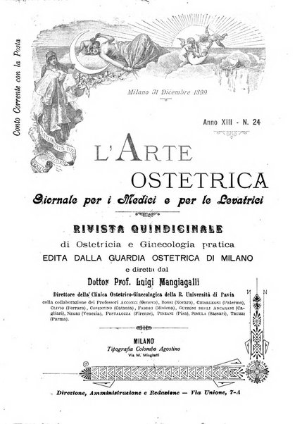 Arte ostetrica giornale per i medici e per le levatrici