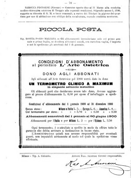 Arte ostetrica giornale per i medici e per le levatrici