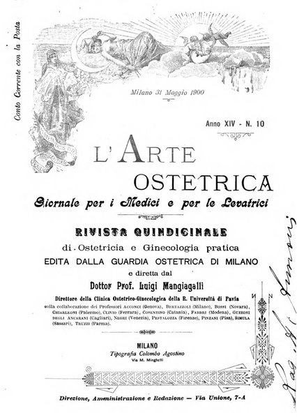 Arte ostetrica giornale per i medici e per le levatrici