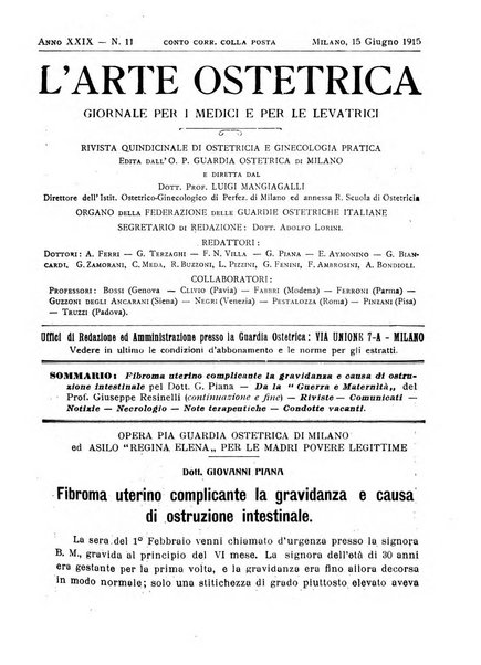 Arte ostetrica giornale per i medici e per le levatrici