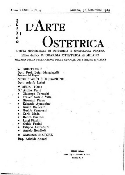 Arte ostetrica giornale per i medici e per le levatrici