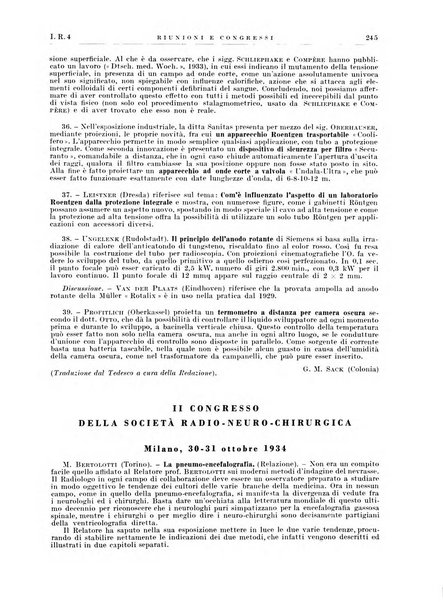 Radiologia e fisica medica. Sezione 2, Rassegna