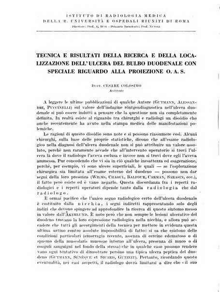 Radiologia e fisica medica. Sezione 2, Rassegna