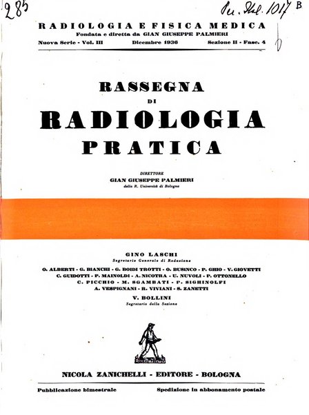 Radiologia e fisica medica. Sezione 2, Rassegna