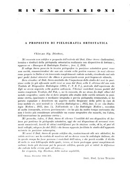 Radiologia e fisica medica. Sezione 2, Rassegna