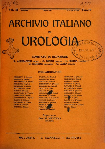 Archivio italiano di urologia