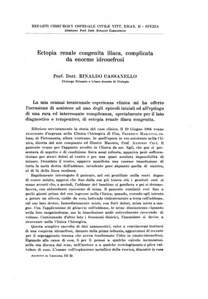 Archivio italiano di urologia