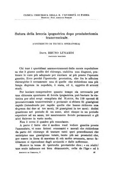 Archivio italiano di urologia