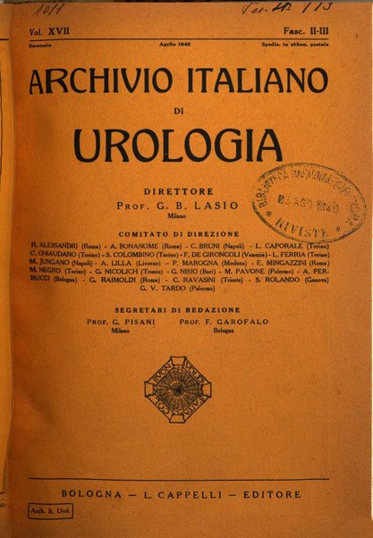 Archivio italiano di urologia