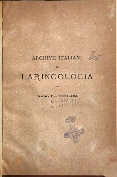 Archivii italiani di laringologia periodico trimestrale