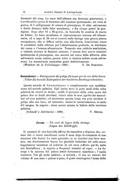 Archivii italiani di laringologia periodico trimestrale