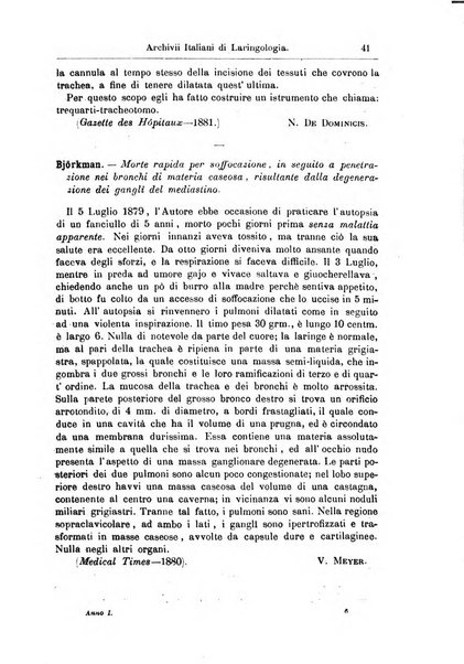 Archivii italiani di laringologia periodico trimestrale