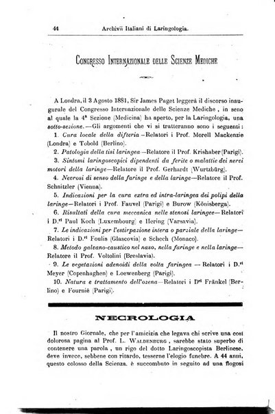 Archivii italiani di laringologia periodico trimestrale