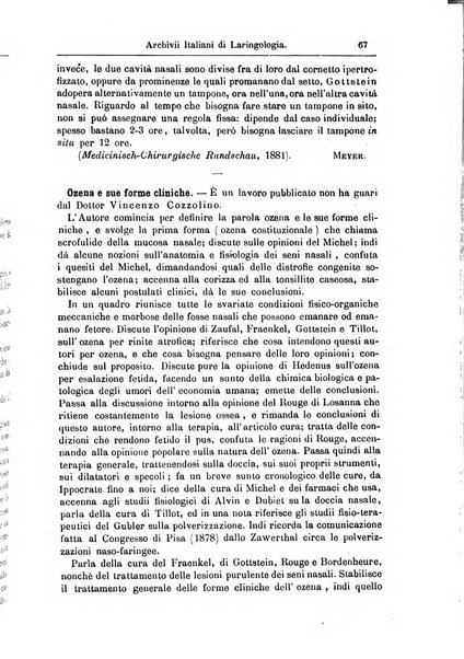 Archivii italiani di laringologia periodico trimestrale