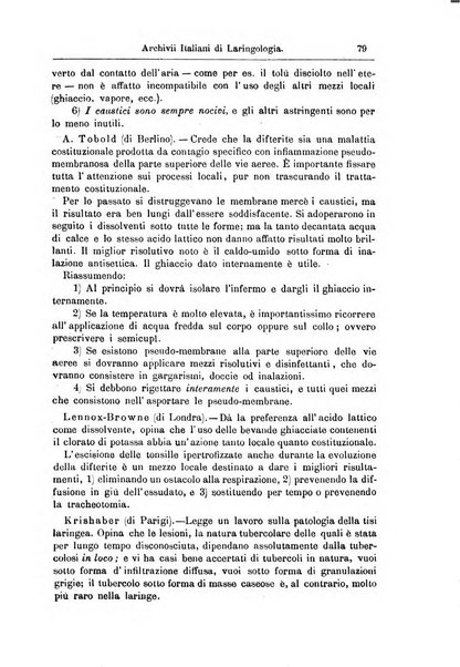 Archivii italiani di laringologia periodico trimestrale