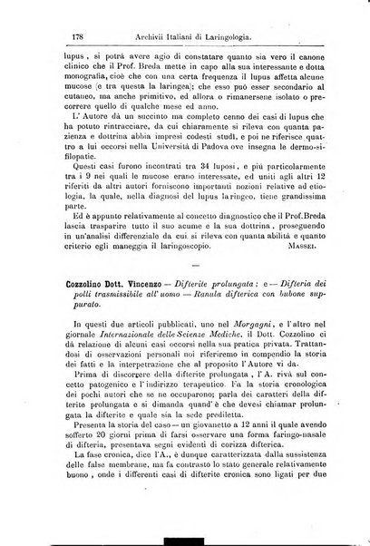 Archivii italiani di laringologia periodico trimestrale