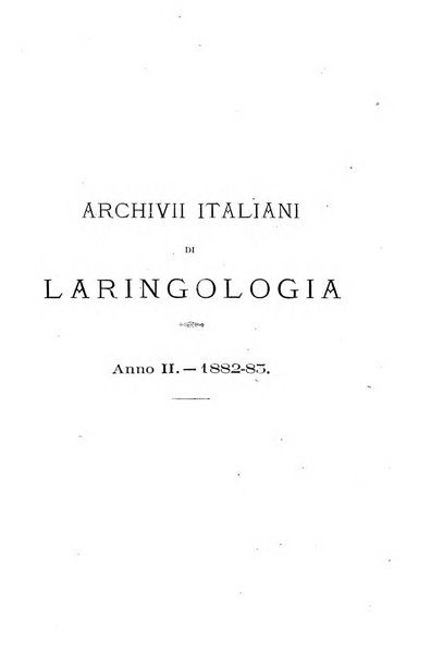 Archivii italiani di laringologia periodico trimestrale