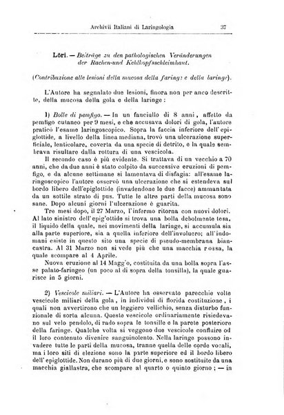 Archivii italiani di laringologia periodico trimestrale