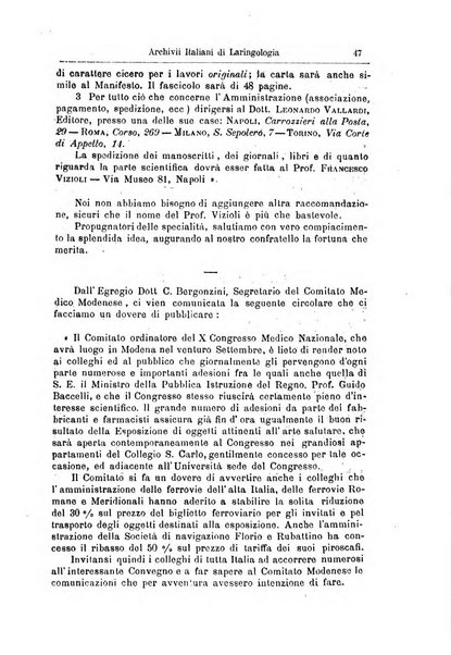 Archivii italiani di laringologia periodico trimestrale