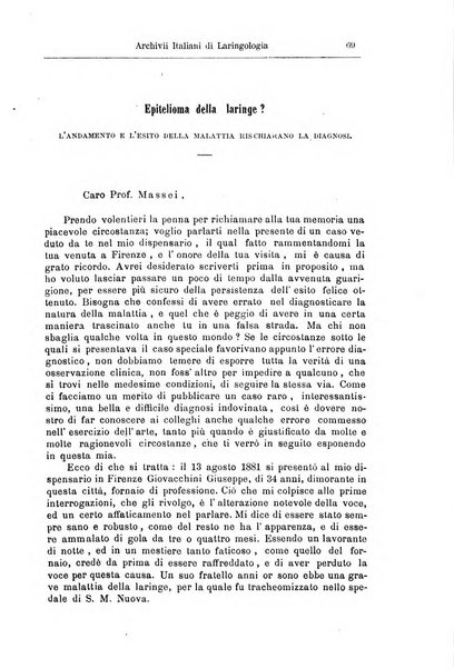 Archivii italiani di laringologia periodico trimestrale