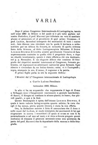 Archivii italiani di laringologia periodico trimestrale