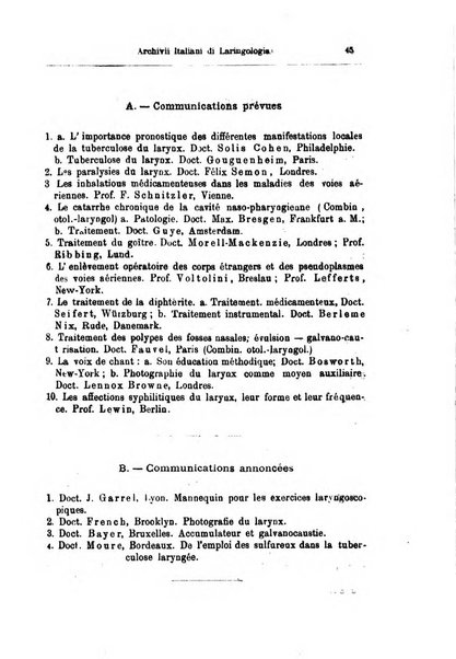 Archivii italiani di laringologia periodico trimestrale