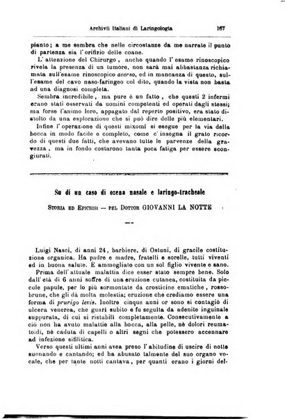 Archivii italiani di laringologia periodico trimestrale