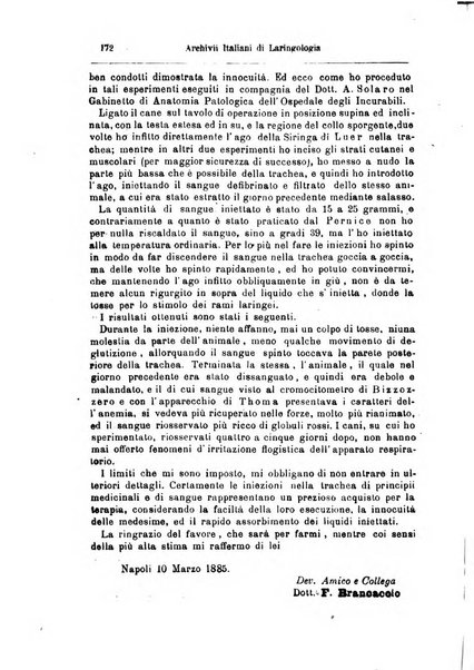 Archivii italiani di laringologia periodico trimestrale