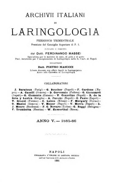 Archivii italiani di laringologia periodico trimestrale