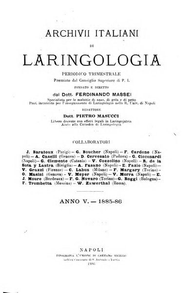 Archivii italiani di laringologia periodico trimestrale