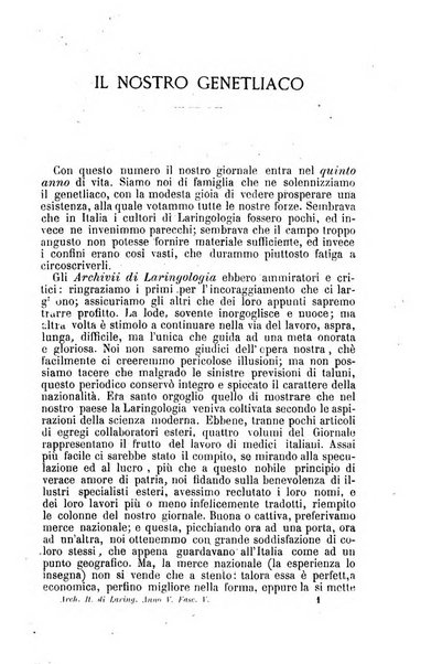 Archivii italiani di laringologia periodico trimestrale