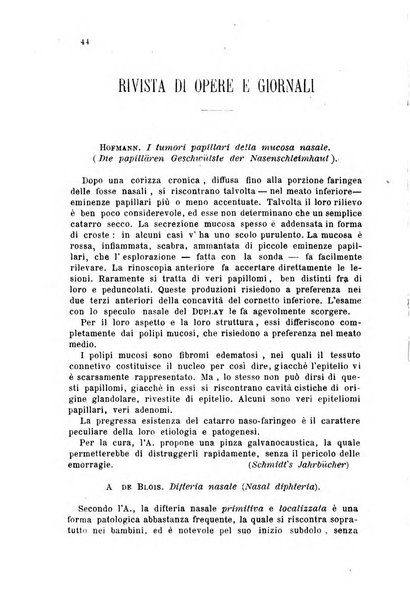 Archivii italiani di laringologia periodico trimestrale