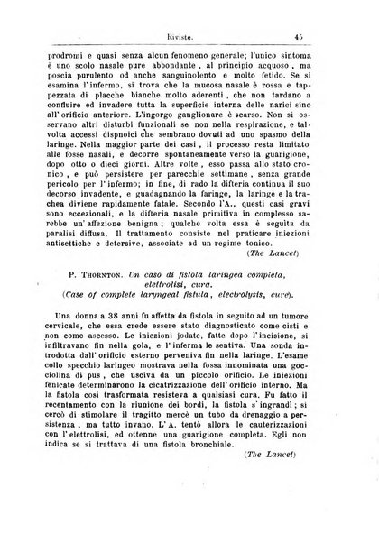 Archivii italiani di laringologia periodico trimestrale