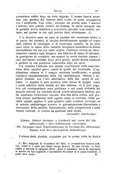 Archivii italiani di laringologia periodico trimestrale