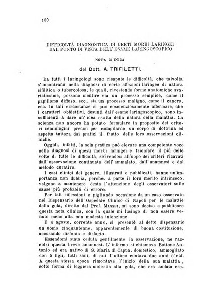 Archivii italiani di laringologia periodico trimestrale