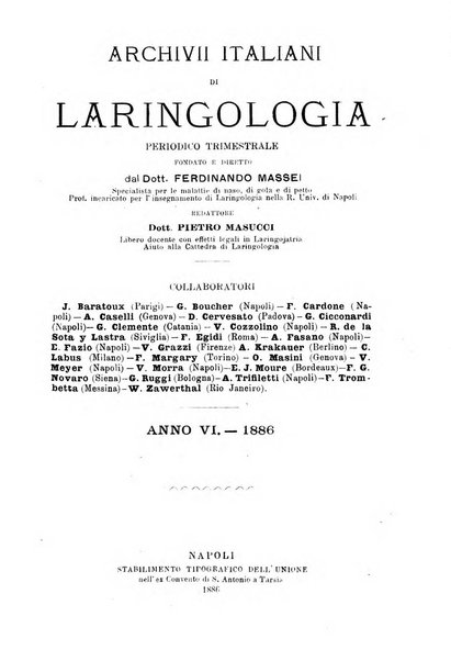 Archivii italiani di laringologia periodico trimestrale