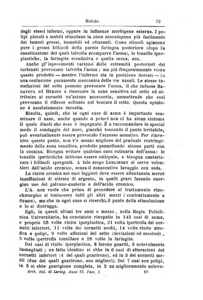 Archivii italiani di laringologia periodico trimestrale