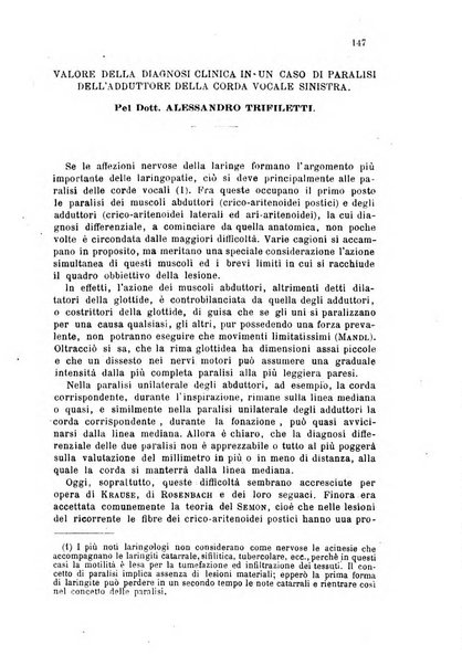 Archivii italiani di laringologia periodico trimestrale