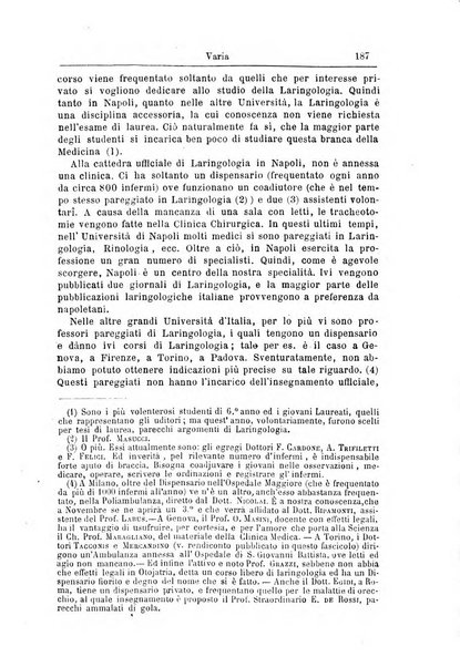 Archivii italiani di laringologia periodico trimestrale