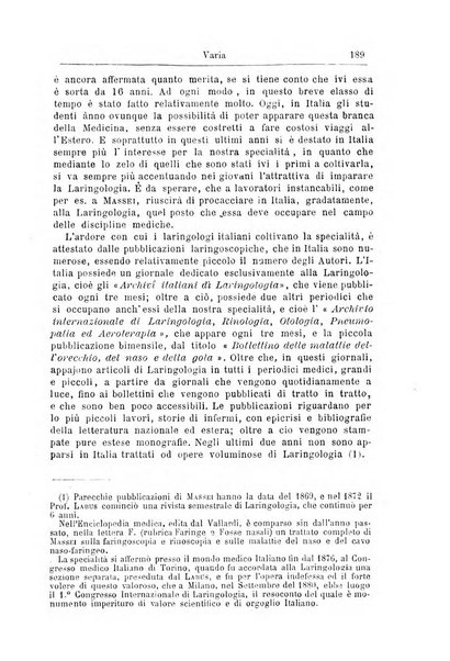 Archivii italiani di laringologia periodico trimestrale